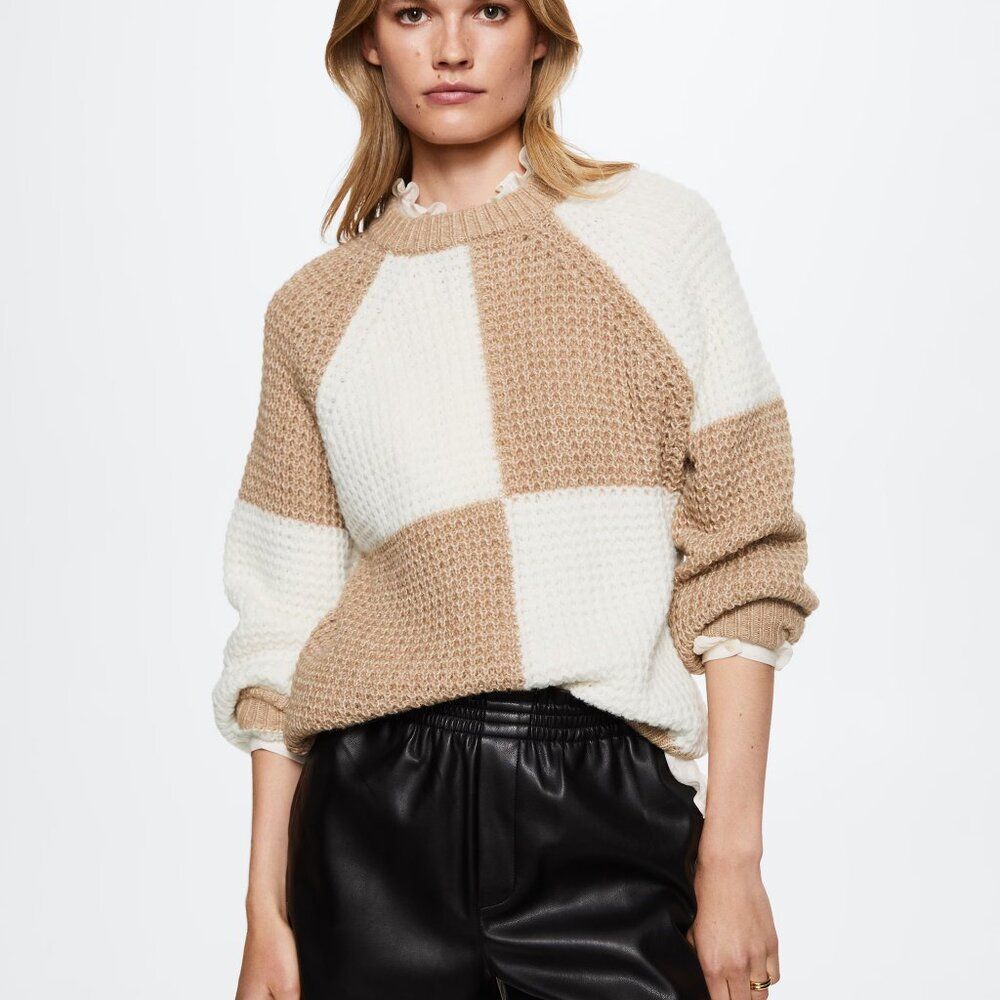 Mango Reverse Knit Sweater XS